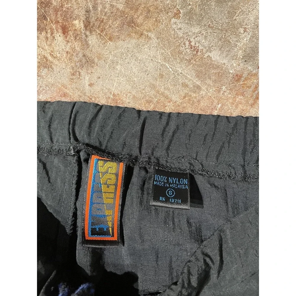 Vintage Express Surfs Edge Black/Blue Pants‎ Sz S Retro 80's